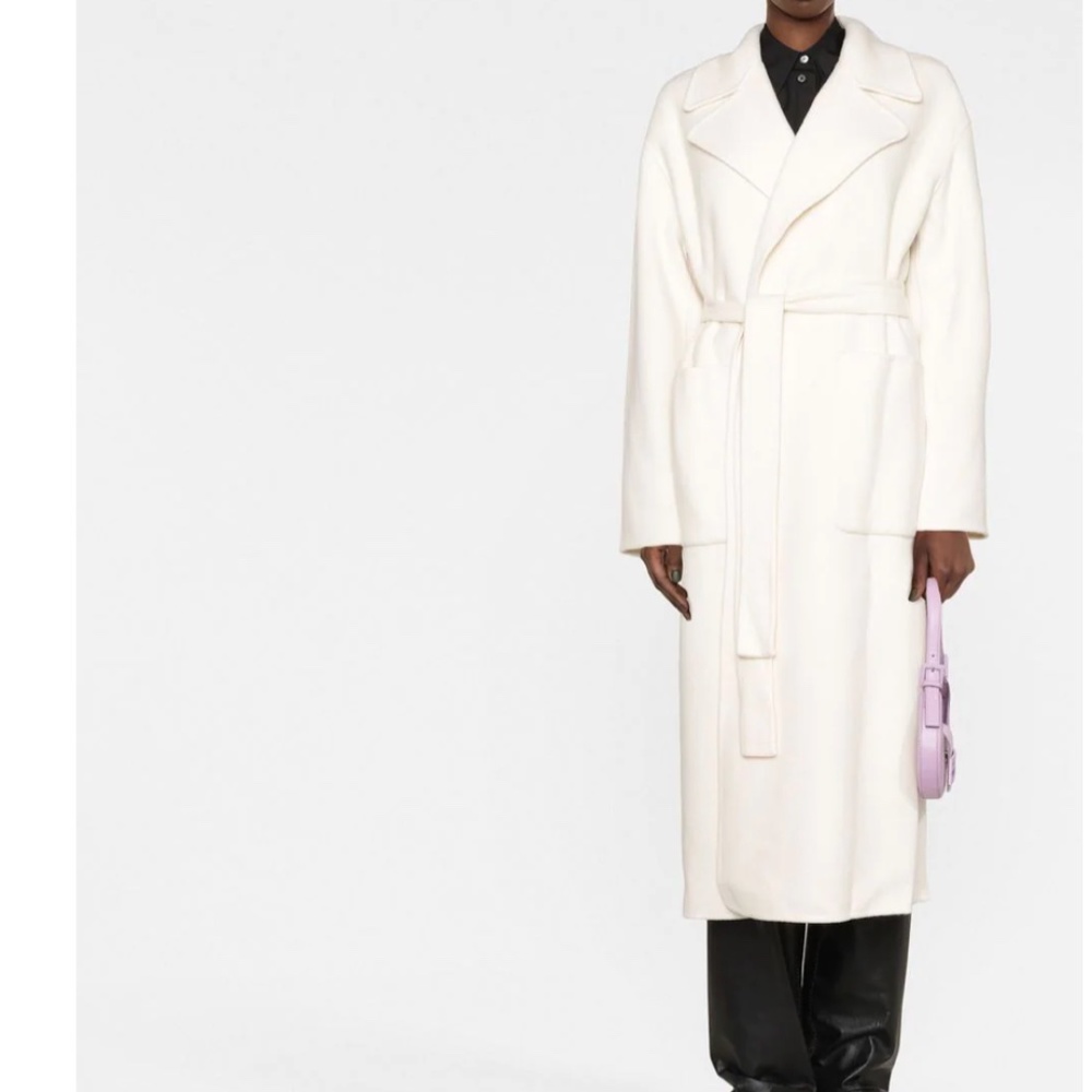 Michael Kors Belted Wool-Blend Coat (gently worn, size small)